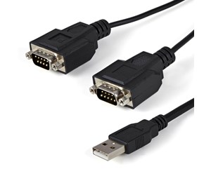 Nettverksadapter - StarTech.com ICUSB2322F 2 Port FTDI USB to Serial RS232 Adapter Cable with COM Retention - ICUSB2322F