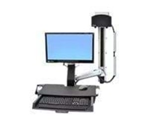 Skjermholder - Ergotron StyleView Sit-Stand Combo System with Worksurface and Small Black CPU Holder - 45-272-026