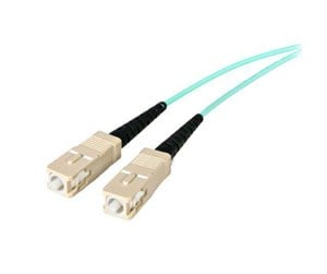 Nettverkskabel - 10Gb Aqua MM 50/125 Duplex LSZH Fiber Patch Cable LC - SC - patchkabel - A50FBLCSC2