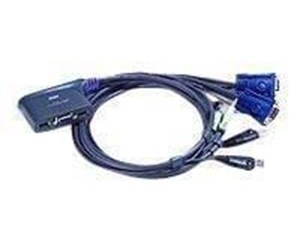 KVM-switch - ATEN CS62US - KVM / USB-svitsj - 2 porter - CS62US-AT