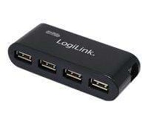 USB-hub - LogiLink USB 2.0 Hub 4-Port - hub - 4 porte USB-hub - USB 2.0 - 4 porter - Svart - UA0085