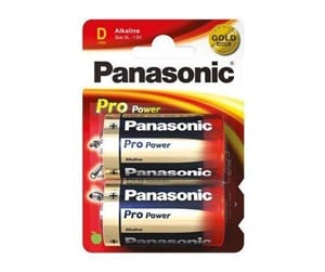 Batteri - Panasonic Alkaliske Pro Strøm LR20PPG - batteri - D - LR20PPG/2BP