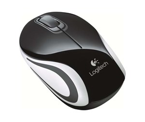 Mus - Logitech Wireless Mini Mouse M187 Black - Mus - Optisk - 3 knapper - Svart - 910-002731