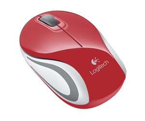 Mus - Logitech Wireless Mini Mouse M187 Red - Mus - Optisk - 3 knapper - Rød - 910-002732