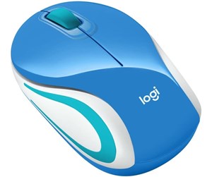 Mus - Logitech Wireless Mini Mouse M187 Blue - Mus - Optisk - 3 knapper - Blå - 910-002733