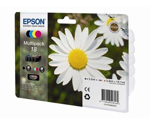 Printertilbehør blekk/toner - Epson 18 Ink Cartridge Multi - CMYK - Blekkpatron Blå - C13T18064010