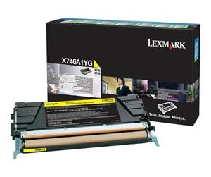 Printertilbehør blekk/toner - Lexmark X746A1YG- Yellow toner - Laser toner Yellow - X746A1YG