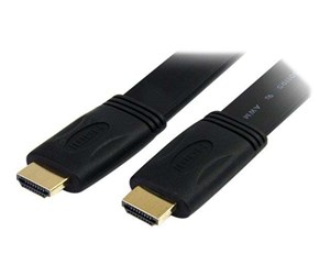 Skjermkabel - StarTech.com HDMI - HDMI - Flat - 5m - Svart - HDMM5MFL