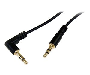 Lydkabel - StarTech.com Slim 3.5mm to Right Angle Stereo Audio Cable - ljudkabel - MU6MMSRA