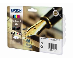 Printertilbehør blekk/toner - Epson 16 Ink Cartridge Multi - CMYK - Blekkpatron Blå - C13T16264010