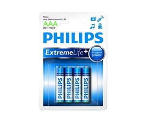 Batteri - Philips ExtremeLife+ LR03E4B - batteri - AAA - LR03E4B/10