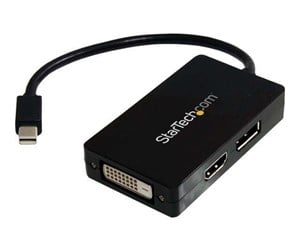 Skjermkabel - StarTech.com Mini DisplayPort to DisplayPort / DVI / HDMI Multifunction Adapter - adapter för video / ljud - DisplayPort / HDMI / DVI - MDP2DPDVHD