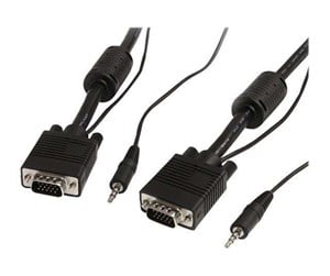 Skjermkabel - StarTech.com Coax High Resolution Monitor VGA Cable with Audio HD15 - bildskärms/ljudkabel - MXTHQMM15MA