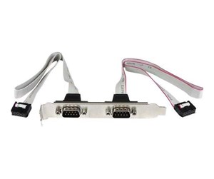 Parallell/seriell kabel - StarTech.com 2 Port 16in DB9 Serial Port Bracket to 10 Pin Header - seriell panel - PLATE9M2P16