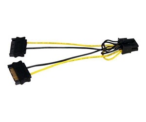 Strømkabel (intern) - StarTech.com SATA Power to 8 Pin PCI Express Video Card Power Cable Adapter - SATPCIEX8ADP