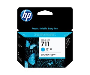 Printertilbehør blekk/toner - HP 711 / CZ134A 3-Pack - Cyan Ink - Blekkpatron Blå - CZ134A