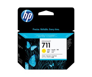 Printertilbehør blekk/toner - HP 711 / CZ136A 3-Pack Yellow Ink - Blekkpatron Yellow - CZ136A