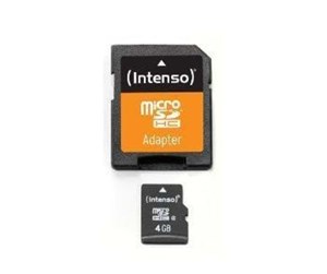 Minnekort - Intenso Micro SD Card w / Adapter - 4GB - 3403450