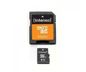 Minnekort - Intenso Micro SD Card w/ Adapter - 8GB - 3403460