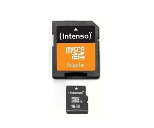 Minnekort - Intenso Micro SD Card w/ Adapter - 16GB - 3403470