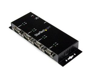 Nettverksadapter - StarTech.com ICUSB2324I 4 Port USB to DB9 RS232 Serial Adapter Hub – Industrial DIN Rail and Wall Mountable - ICUSB2324I