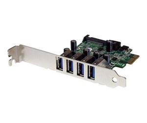 Kontroller - StarTech.com 4 Port PCI Express PCIe SuperSpeed USB 3.0 Controller Card Adapter with SATA Power - PEXUSB3S4V