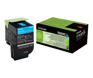 Printertilbehør blekk/toner - Lexmark 70C2HC0 / 702HC Return Program Toner Cyan - Laser toner Blå - 70C2HC0