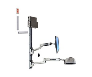 Skjermholder - Ergotron LX Sit-Stand Wall Mount System - 45-359-026