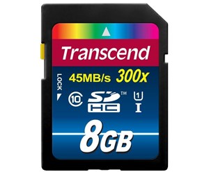 Minnekort - Transcend SDHC UHS-I Premium - 8GB - TS8GSDU1