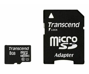 Minnekort - Transcend MicroSDHC UHS-I Premium - 8GB - TS8GUSDU1