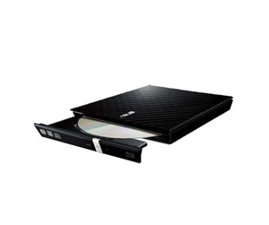 Optisk driver (DVD/BR/Floppy) - ASUS SDRW-08D2S-U Lite - DVD-RW (Brenner) - USB 2.0 - Svart - 90-DQ0435-UA221KZ