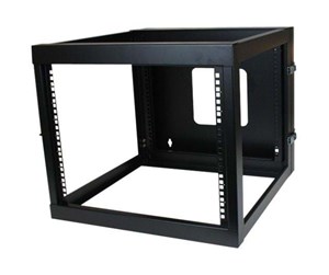 Rackskap - StarTech.com 8U 22in Depth Hinged Open Frame Wall Mount Server Rack - RK819WALLOH