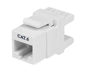 Tilbehør - StarTech.com 180° Cat 6 Keystone Jack - C6KEY110SWH