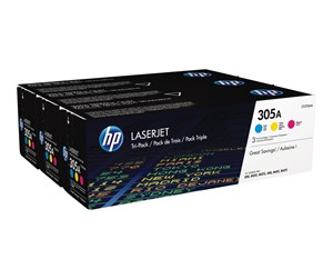 Printertilbehør blekk/toner - HP 305A / CF370AM 3-Pack - Laser toner Blå - CF370AM