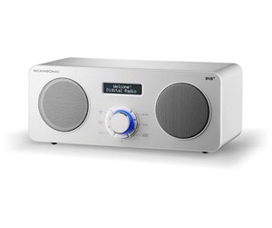 DAB, nettverks- og klokkeradio - Scansonic DA300 HVID hvid - DA300 HVID