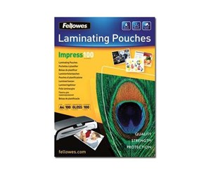 Laminering - Fellowes Laminating pouches 100mic 216x303mm a4 100pcs/pack - 5351111