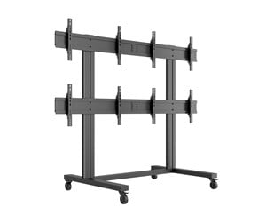 Veggmontering, AV-braketter & AV-møbler - Multibrackets M Public Video Wall Stand 4-Screens 40-55" Black 160 kg 55" 800 x 400 mm - 7350022739710