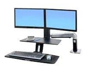 Skjermholder - Ergotron WorkFit-A with Suspended Keyboard Dual - 24-392-026