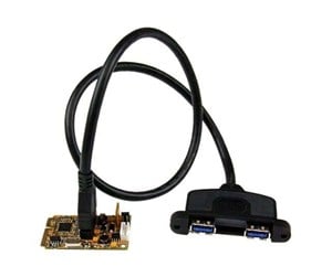 Kontroller - StarTech.com 2 Port SuperSpeed Mini PCI Express USB 3.0 Adapter Card w/ Bracket Kit - MPEXUSB3S22B