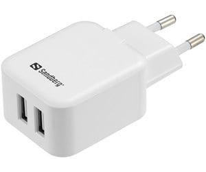 Mobil - Adaptere og ladere - Sandberg AC Charger Dual USB 2.4+1A EU - 440-57