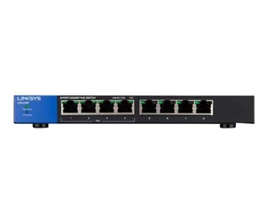 Switch/splitter - Linksys LGS108P 8-Port Business Desktop Gigabit PoE+ (50W) Switch - LGS108P-EU