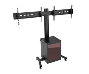 Veggmontering, AV-braketter & AV-møbler - Multibrackets M Public Display Stand 180 Dual MediaBox4 Black 80 kg 55" 800 x 400 mm - 7350022737785