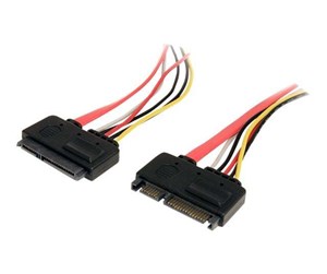 Diverse kabel - StarTech.com 12in 22 Pin SATA Power and Data Extension Cable - SATA22PEXT