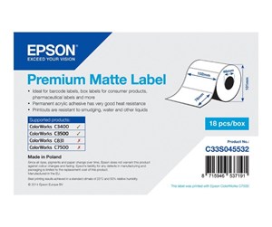 Papir, Fotopapir & Etiketter - Epson Premium 102 x 76 mm 440 label(s) - C33S045532