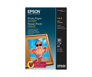 Papir, Fotopapir & Etiketter - Epson Photo Paper A3 20 sheets / C13S042536 - C13S042536