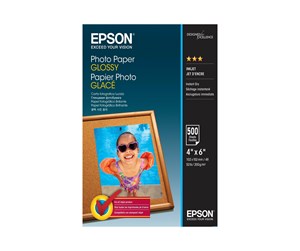 Papir, Fotopapir & Etiketter - Epson Photo Paper Glossy - 10x15cm - 500 sheets - C13S042549