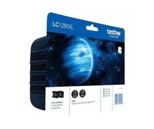 Printertilbehør blekk/toner - Brother LC1280XL Twin-Pack - Blekkpatron Svart - LC1280XLBKBP2DR