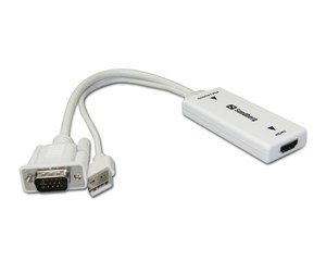 Skjermkabel - Sandberg VGA+Audio to HDMI Converter video transformer - 508-78