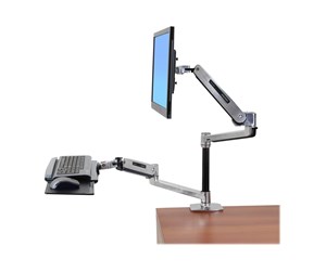 Skjermholder - Ergotron WorkFit-LX Sit-Stand Desk Mount System - 45-405-026