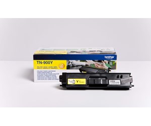 Printertilbehør blekk/toner - Brother TN900Y x2 - Yellow Laser Toner - Laser toner Yellow - TN900YTWIN